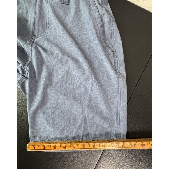 Denali Stretch Shorts Heather Navy Flat Front Mens 32 - Picture 10 of 10